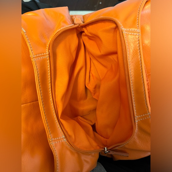 Bold Orange Purse with Silver Ring Detail – Spacious & Stylish - Picture 9 of 9